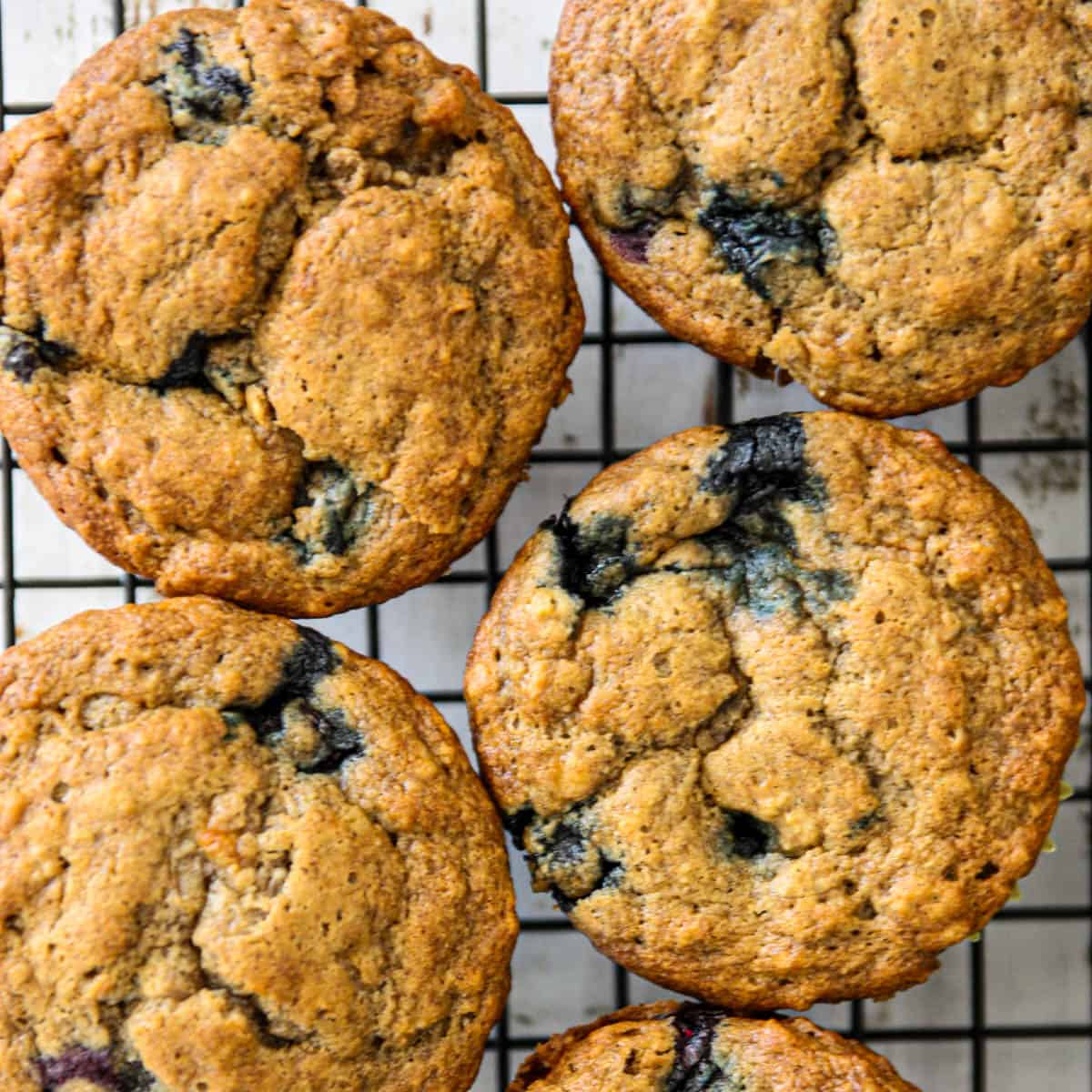 Banana Blueberry Oatmeal Muffins | The Food Blog